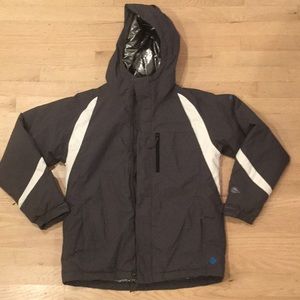 Kids winter coat jacket, gray, Columbia size 14-16
